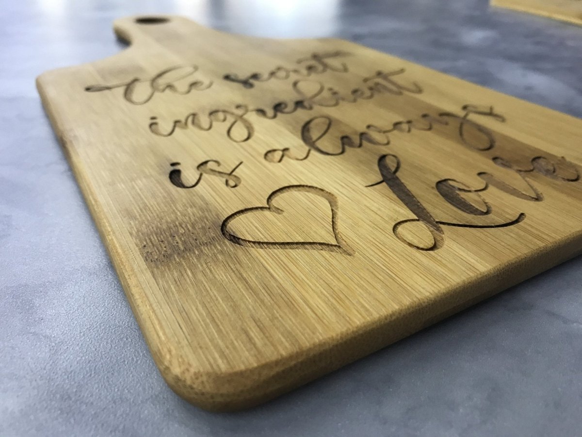 Bamboo Cutting Board Decor - Wine Bottle Shaped