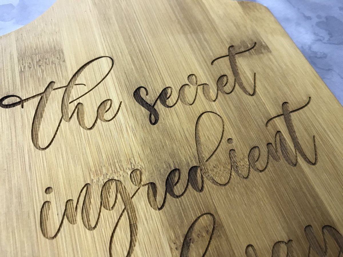 Bamboo Cutting Board Decor - Wine Bottle Shaped