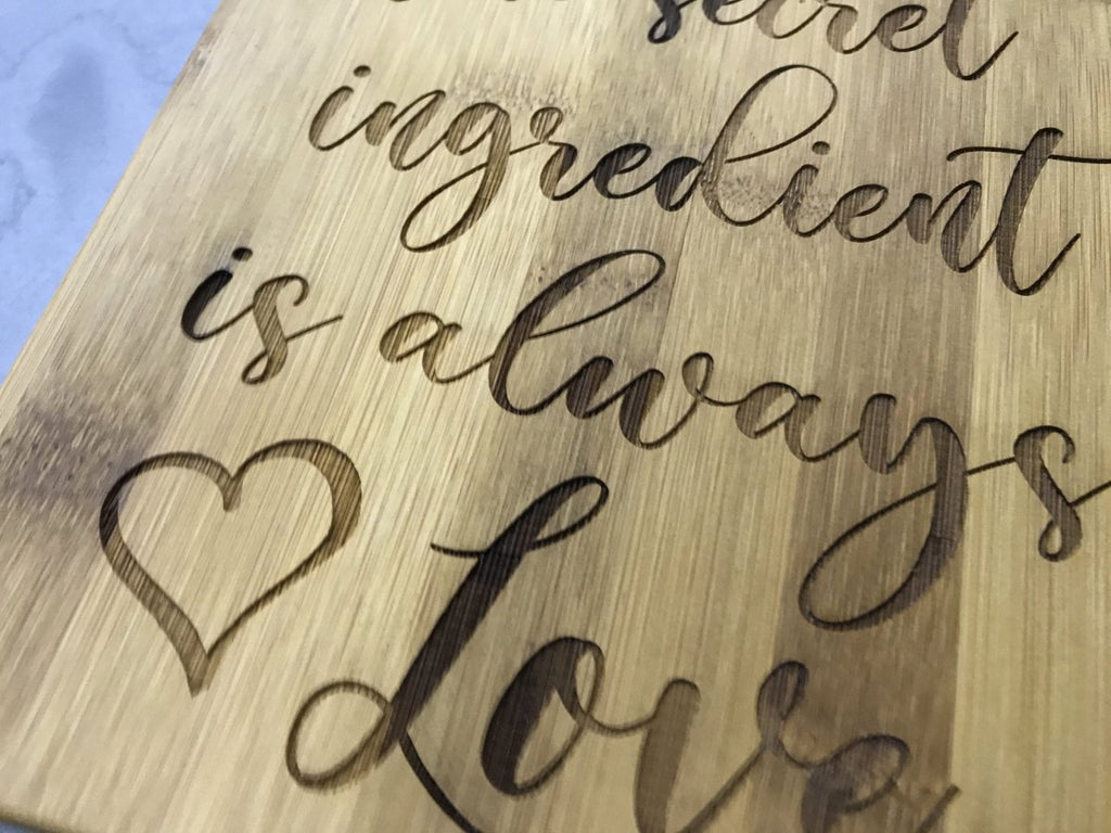 Bamboo Cutting Board Decor - Wine Bottle Shaped