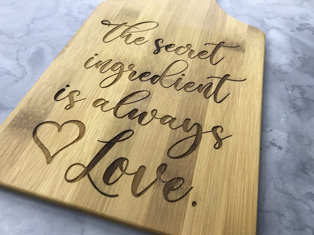 Bamboo Cutting Board Decor - Wine Bottle Shaped