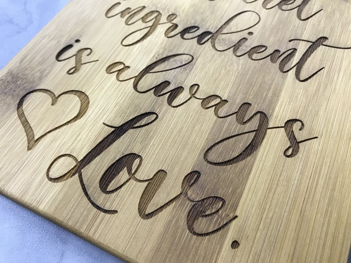 Bamboo Cutting Board Decor - Wine Bottle Shaped