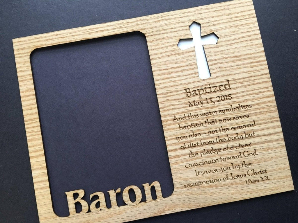 Baptism Picture Frame - 8x10 Frame Hold 5x7 Photo