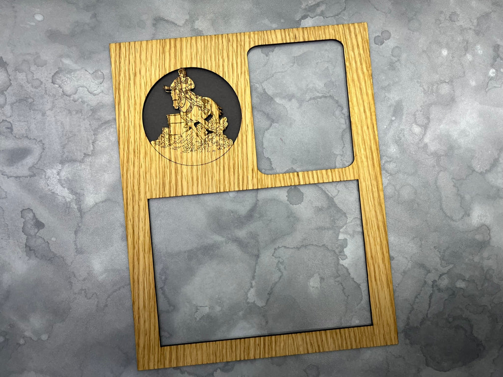 Barrel Racer Horse Picture Frame