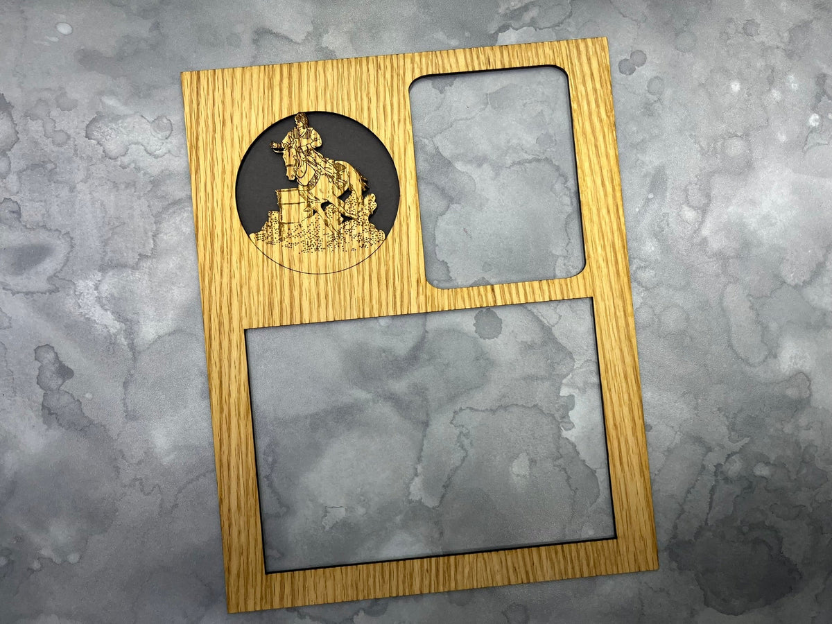 Barrel Racer Horse Picture Frame