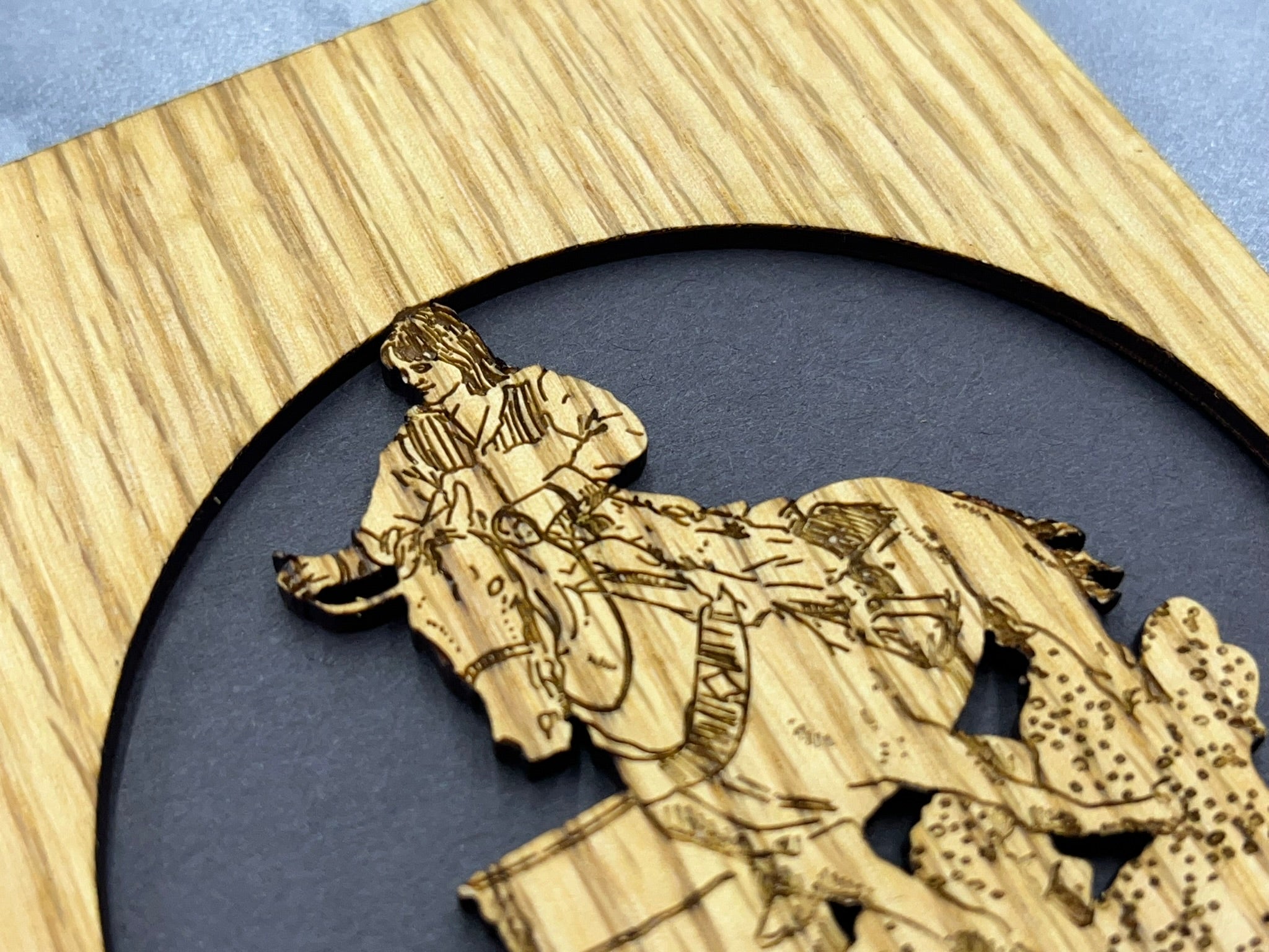 Barrel Racer Horse Picture Frame