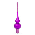 Solid Purple with Sparkling Top Glass Christmas Tree Topper 11 Inches