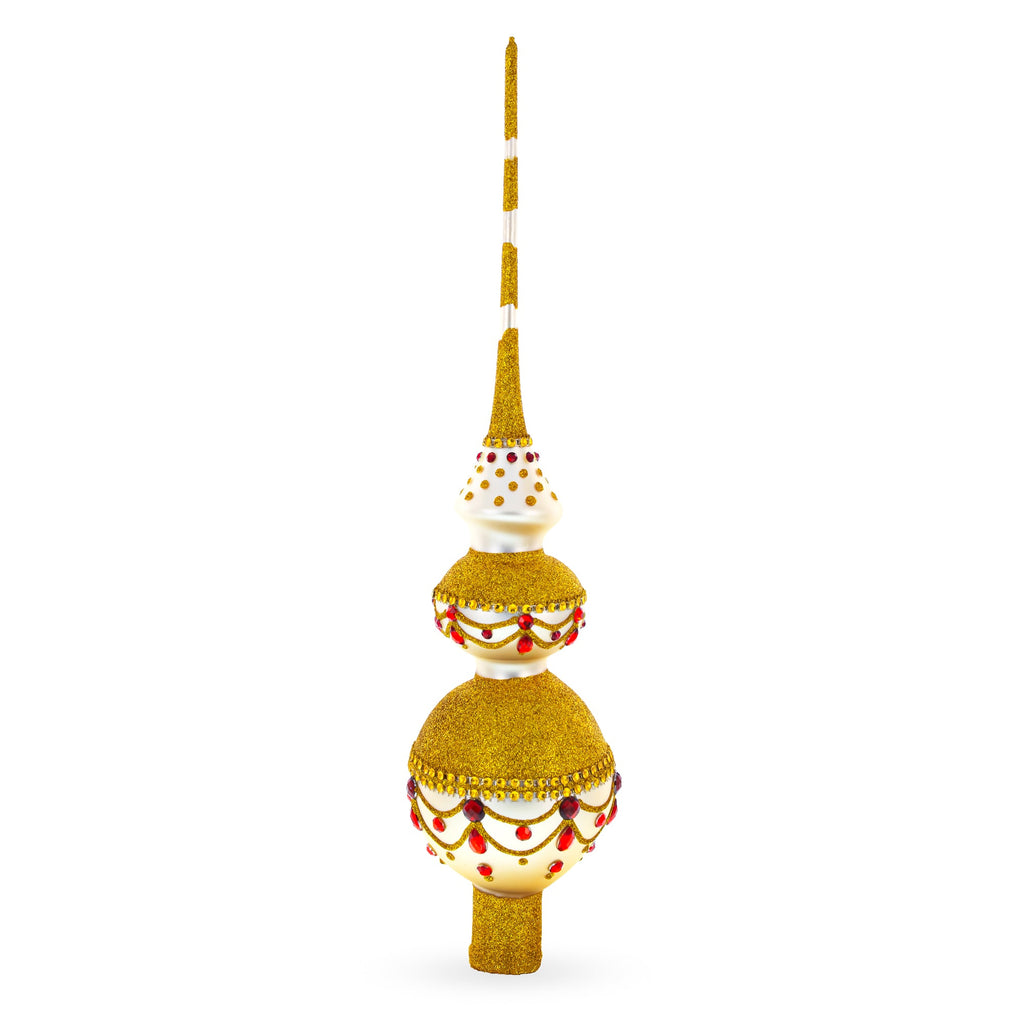 Double Ball Glass Christmas Tree Topper