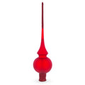 Translucent Red Glass Christmas Tree Topper 11 Inches