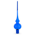 Translucent Blue Glass Christmas Tree Topper 11 Inches