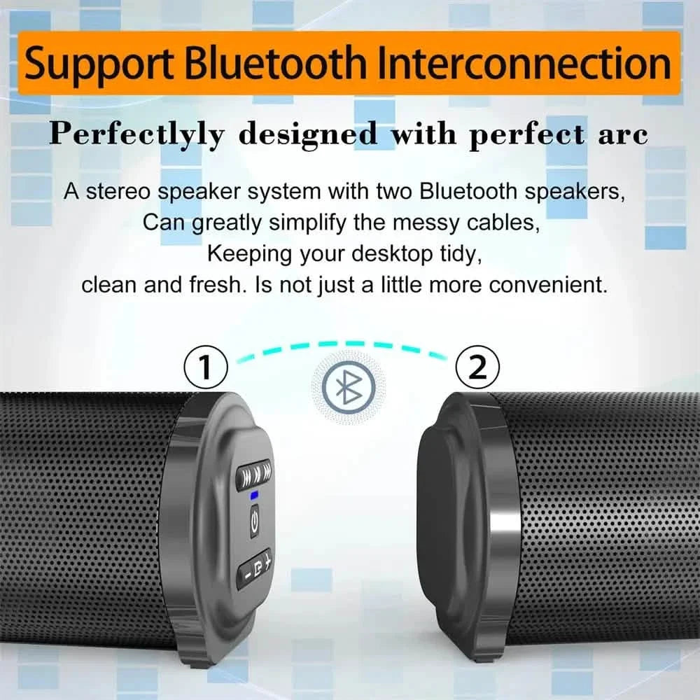 4D Surround Stereo Speakers – Wireless & USB, High-Fidelity Subwoofer, Party & Home Theater, Plug-and-Play