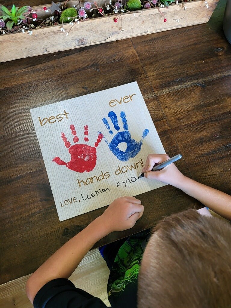 Best Dad Ever Hands Down Sign