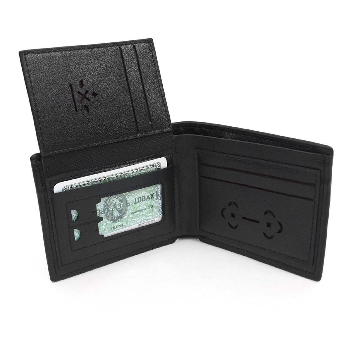 Bi-Fold Men's Leather Wallet and Pen Set with Touch Screen Stylus Tip