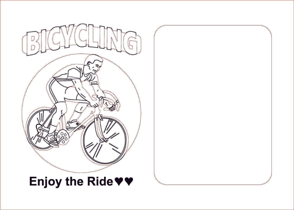 Bicycling Picture Frame