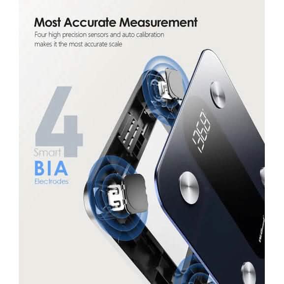 Bluetooth Digital Bathroom Scale with Heart Rate Tracking High-precision BMI Smart Scale