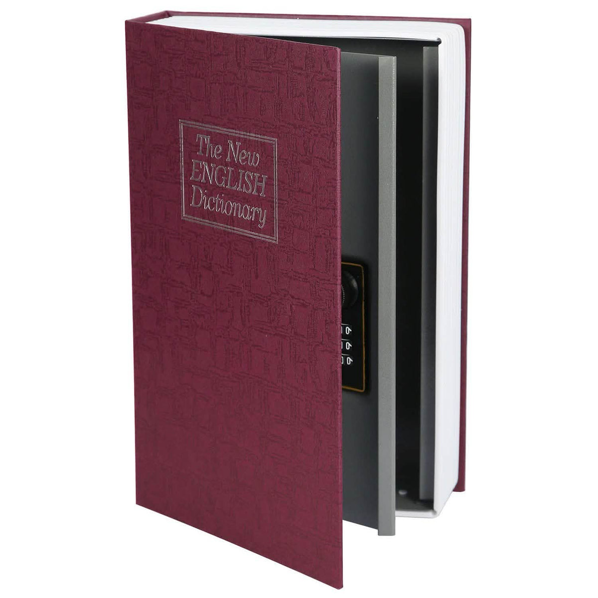 Book Safe with 3-Digit Combination Lock Storage Box