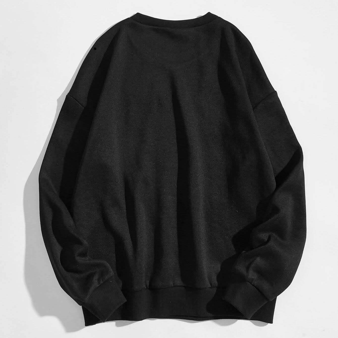Butterfly & Slogan Graphic Thermal Sweatshirt