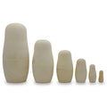 Set of 6 Unfinished Wooden Nesting Dolls DIY Craft Blanks for Painting 5.5 Inches