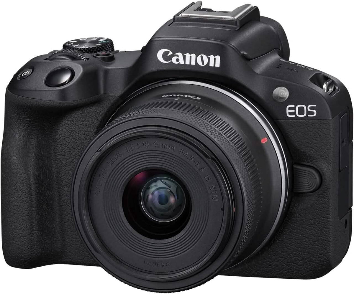 Canon EOS R50 4K Mirrorless Camera with RF-S 18-45mm f/4.5-6.3 IS STM Lens (Open-Box)