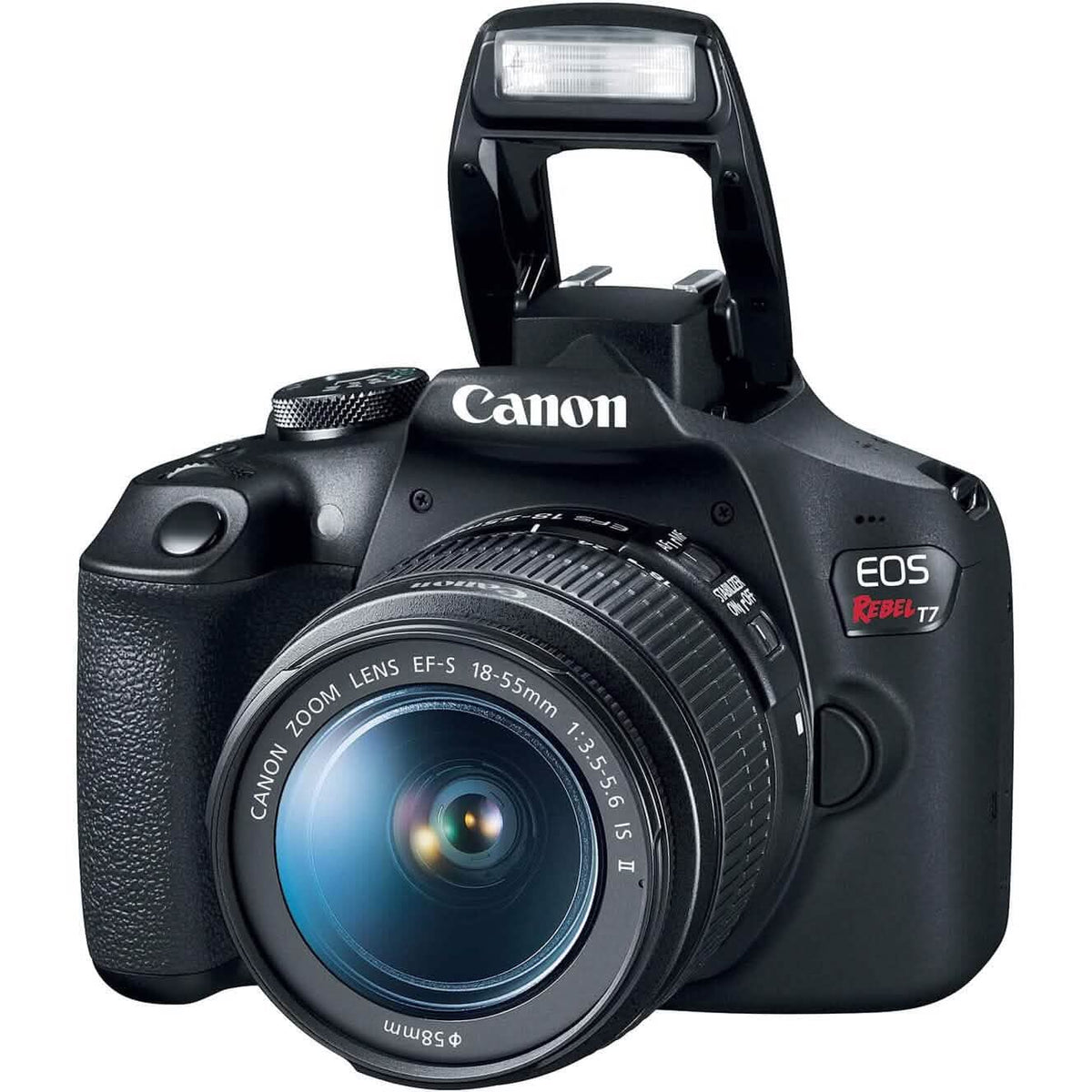 Canon EOS Rebel T7 DSLR Camera with 18-55mm Lens (Refurbished)