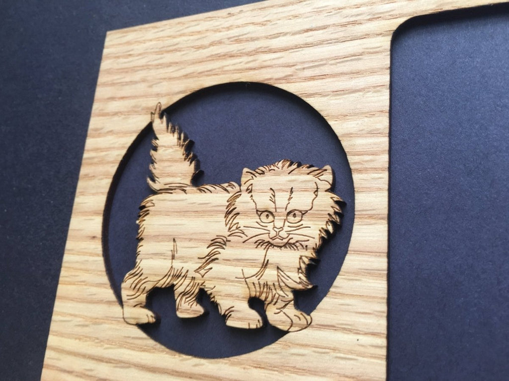 Cat Picture Frame - 5x7 Frame Hold 3x4 Photo