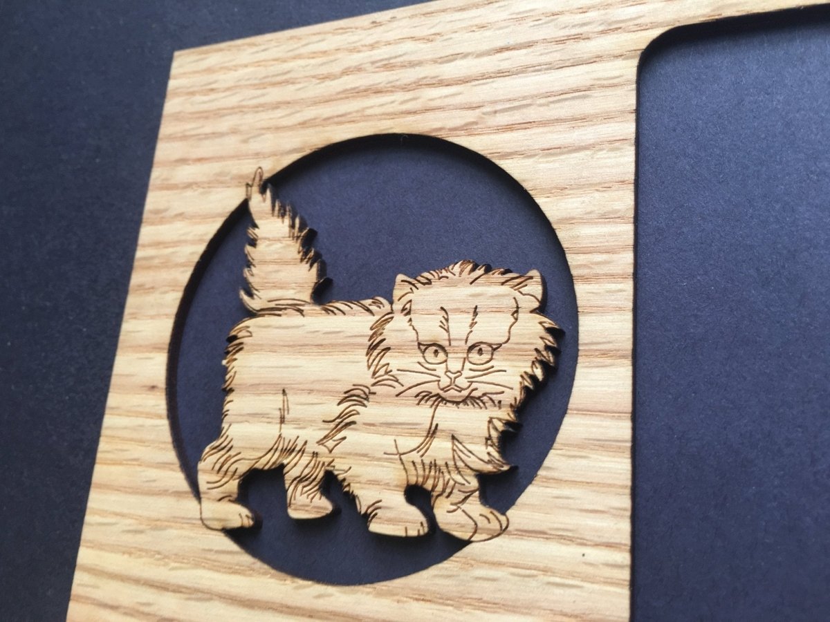 Cat Picture Frame - 5x7 Frame Hold 3x4 Photo