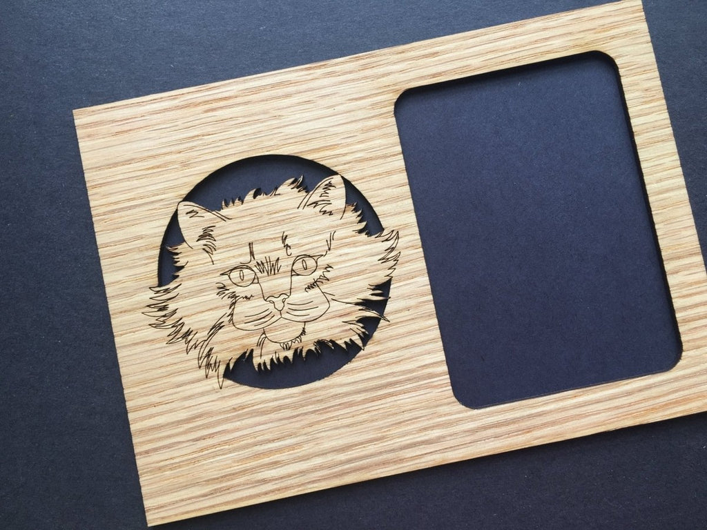 Cat Picture Frame - 5x7 Frame Hold 3x4 Photo