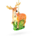 White-Tailed Deer Glass Christmas Ornament