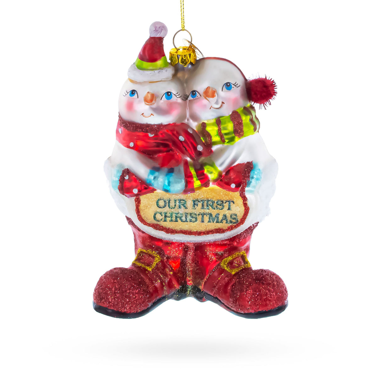 Our First Christmas Glass Christmas Ornament