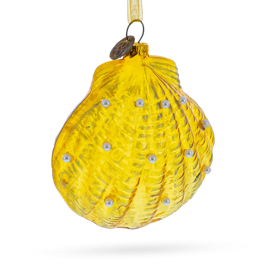 Sea Shell Glass Christmas Ornament
