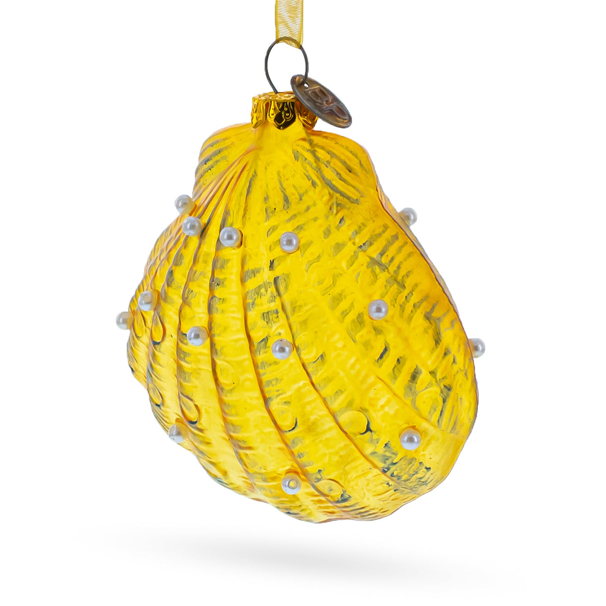 Sea Shell Glass Christmas Ornament