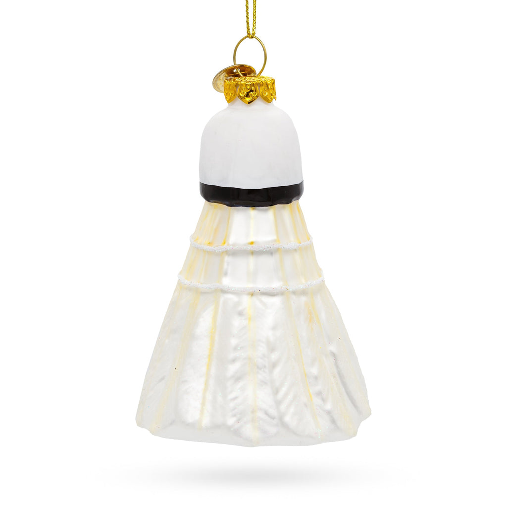 Badminton Shuttlecock Birdie Glass Christmas Ornament