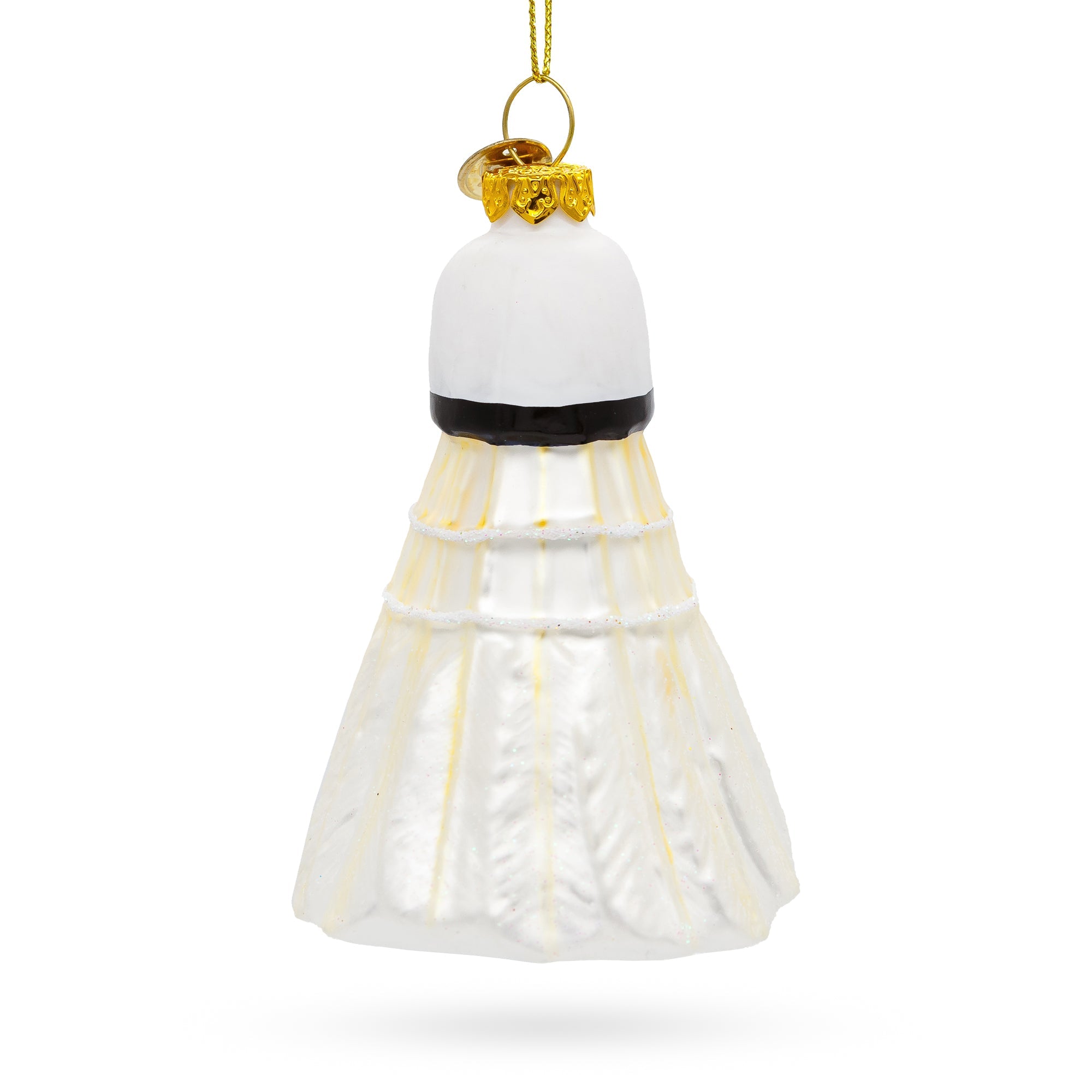 Badminton Shuttlecock Birdie Glass Christmas Ornament