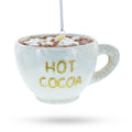 Hot Cocoa Cup Glass Christmas Ornament