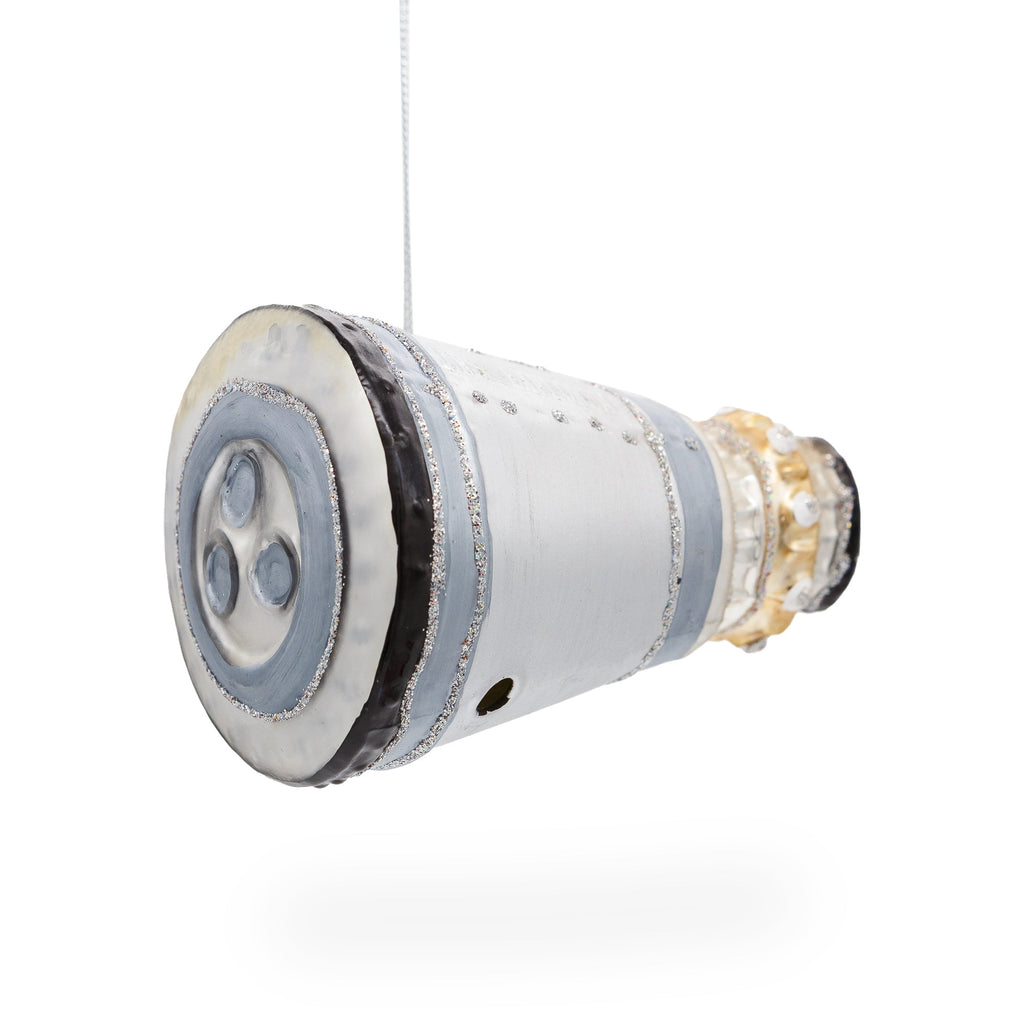 Mars Space Shuttle Glass Christmas Ornament