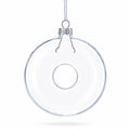 Doughnut Clear Glass Christmas Ornament
