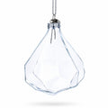 Diamond Shape Clear Glass Christmas Ornament 3.6 Inches