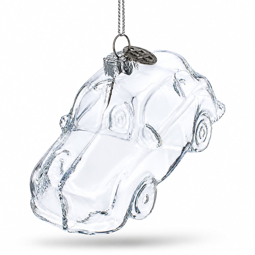 Car Clear Glass Christmas Ornament
