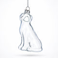 Transparent Dog Clear Glass Christmas Ornament