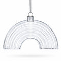 Rainbow Clear Glass Christmas Ornament