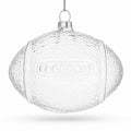 Football Clear Glass Christmas Ornament