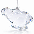 Bunny Clear Glass Christmas Ornament