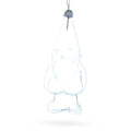Enchanted Gnome Clear Glass Christmas Ornament
