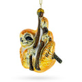 Hanging Sloth Glass Christmas Ornament
