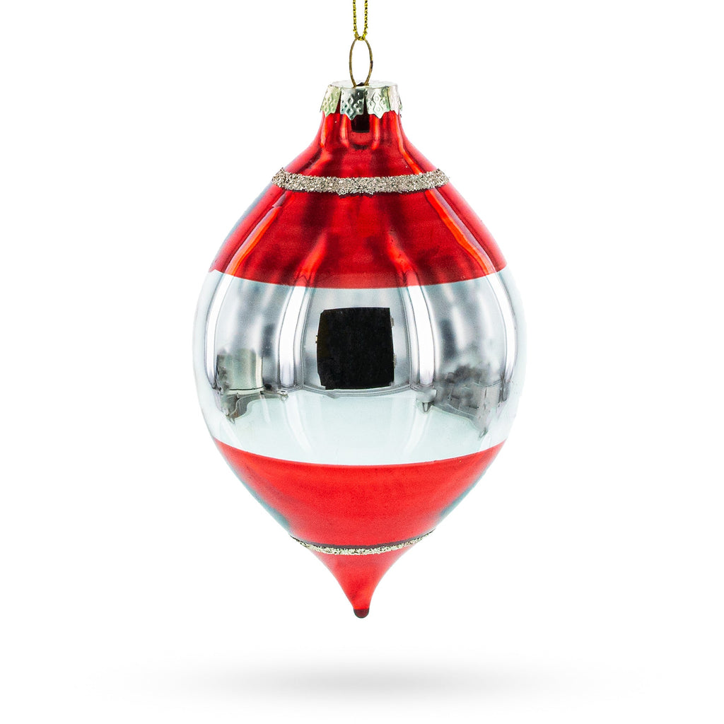 Vintage-Inspired Tinsel Glass Christmas Ornament