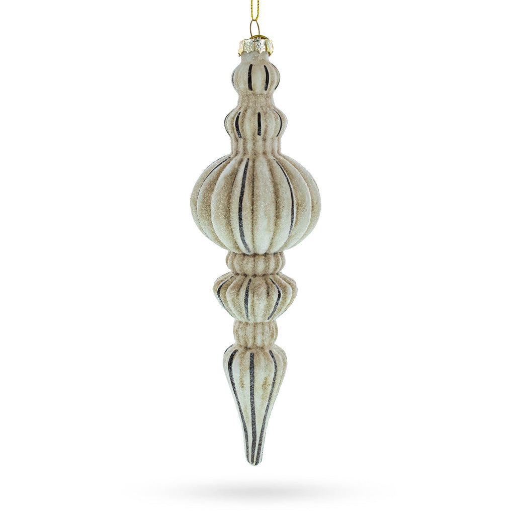 Vintage-Inspired Finial Glass Christmas Ornament