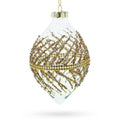 Golden Glitters on Clear Glass Radiant Glass Christmas Ornament