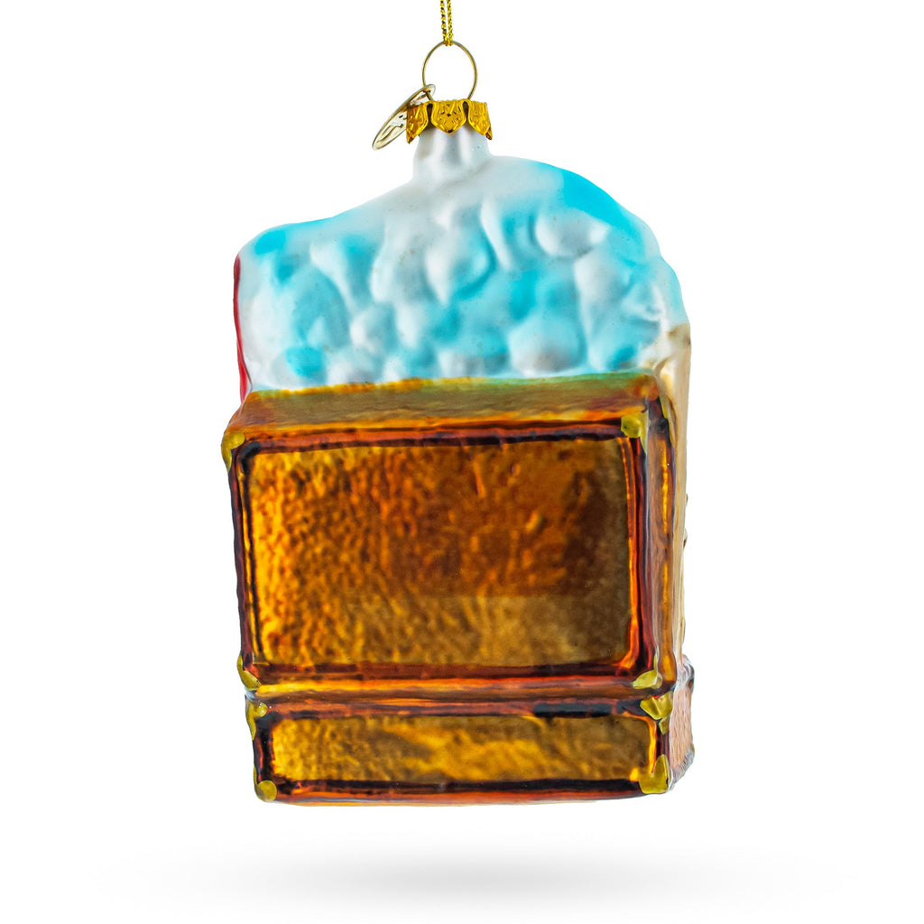 Paris Eiffel Tower Travel Keepsake from France Blown Glass Christmas Ornament