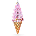 Pink Ice Cream Glass Christmas Ornament