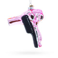 Pink Hairdryer with Scissors and Comb Glass Christmas Ornament