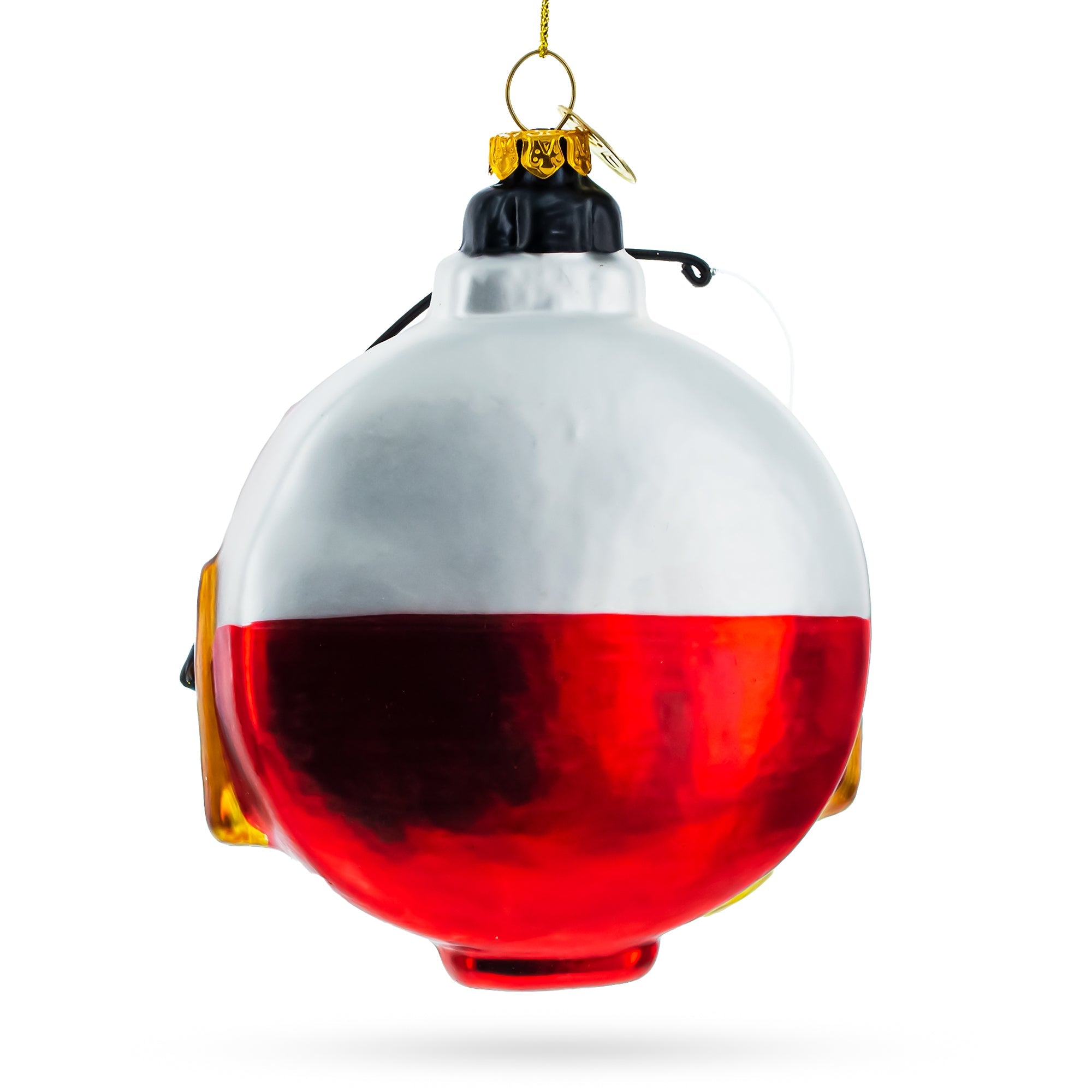 Captivating "Hooked on Fishing" Glass Christmas Ornament